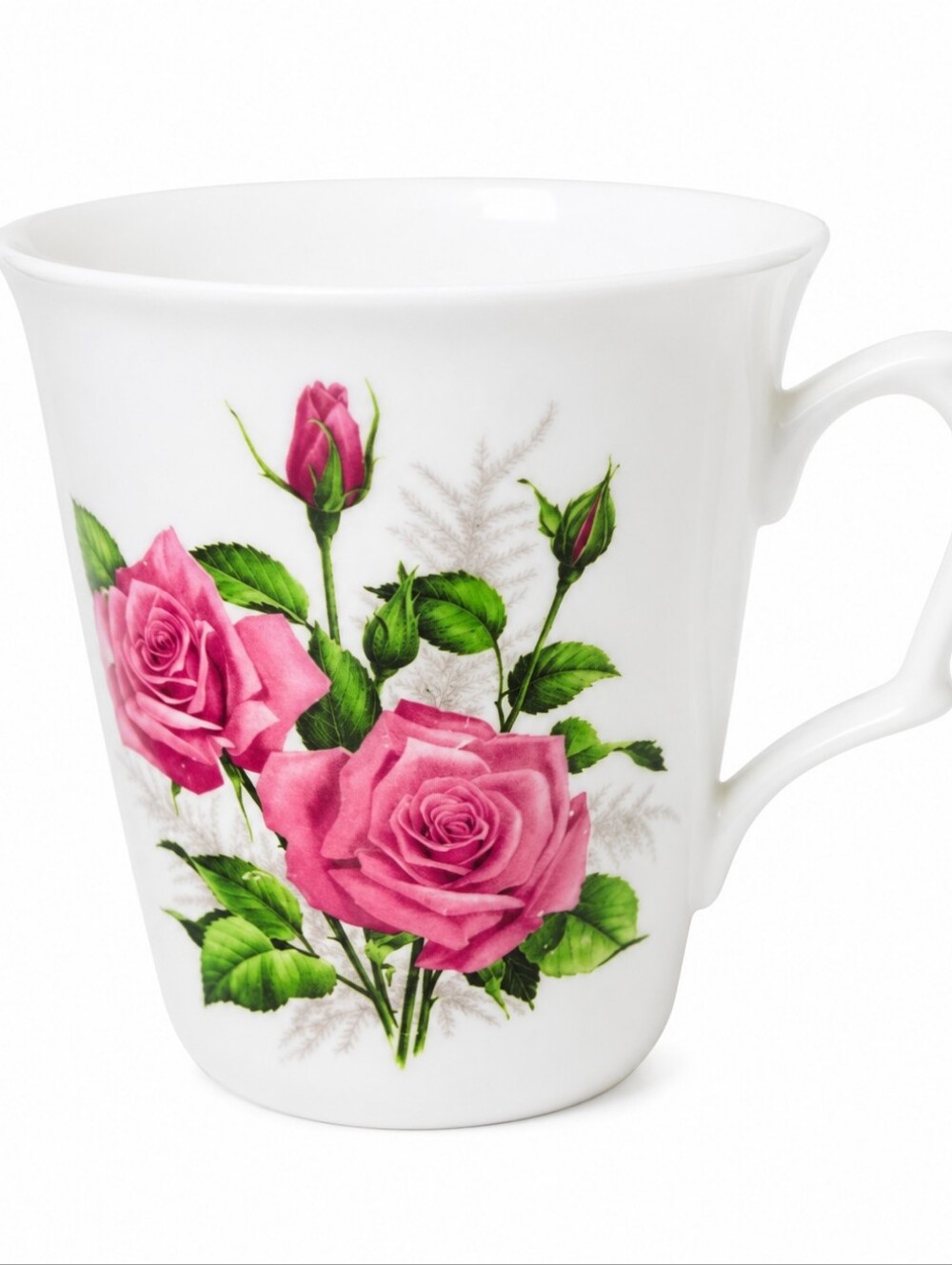 Chanticlere Fine Bone China Coffee Mug Pink Peonies Roses Floral England